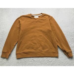REI Cooperative Birch Brown Sweatshirt Mens Medium Long Sleeve Crew Neck Raglan